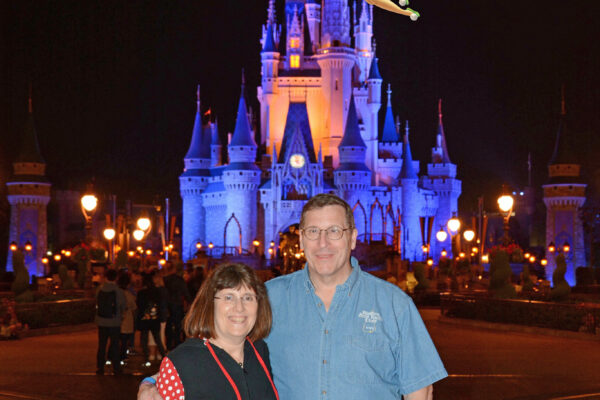 Castle at Night with Tinker Bell