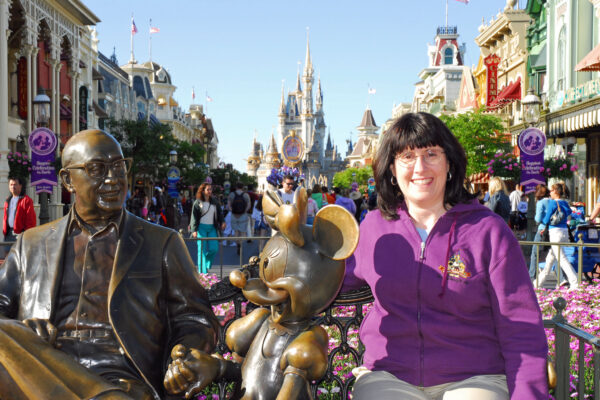 Anita with Roy and Minnie on Main Street